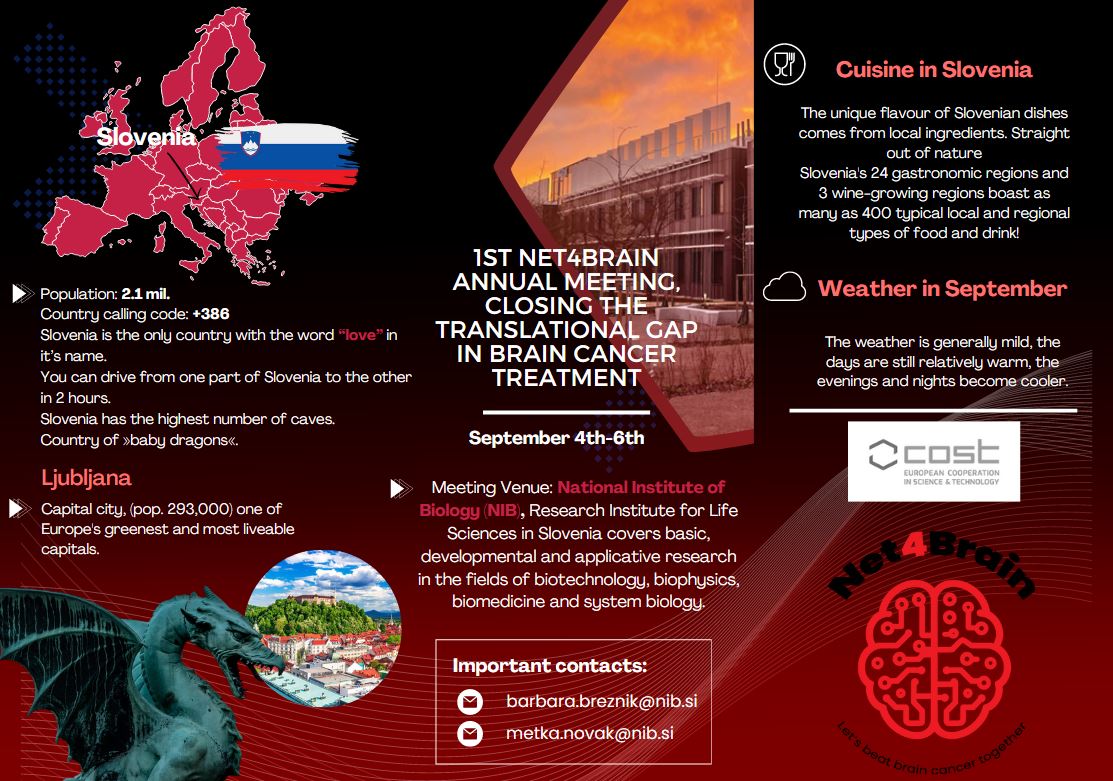 1st Net4Brain Annual Meeting “Closing the translational gap in brain cancer treatment